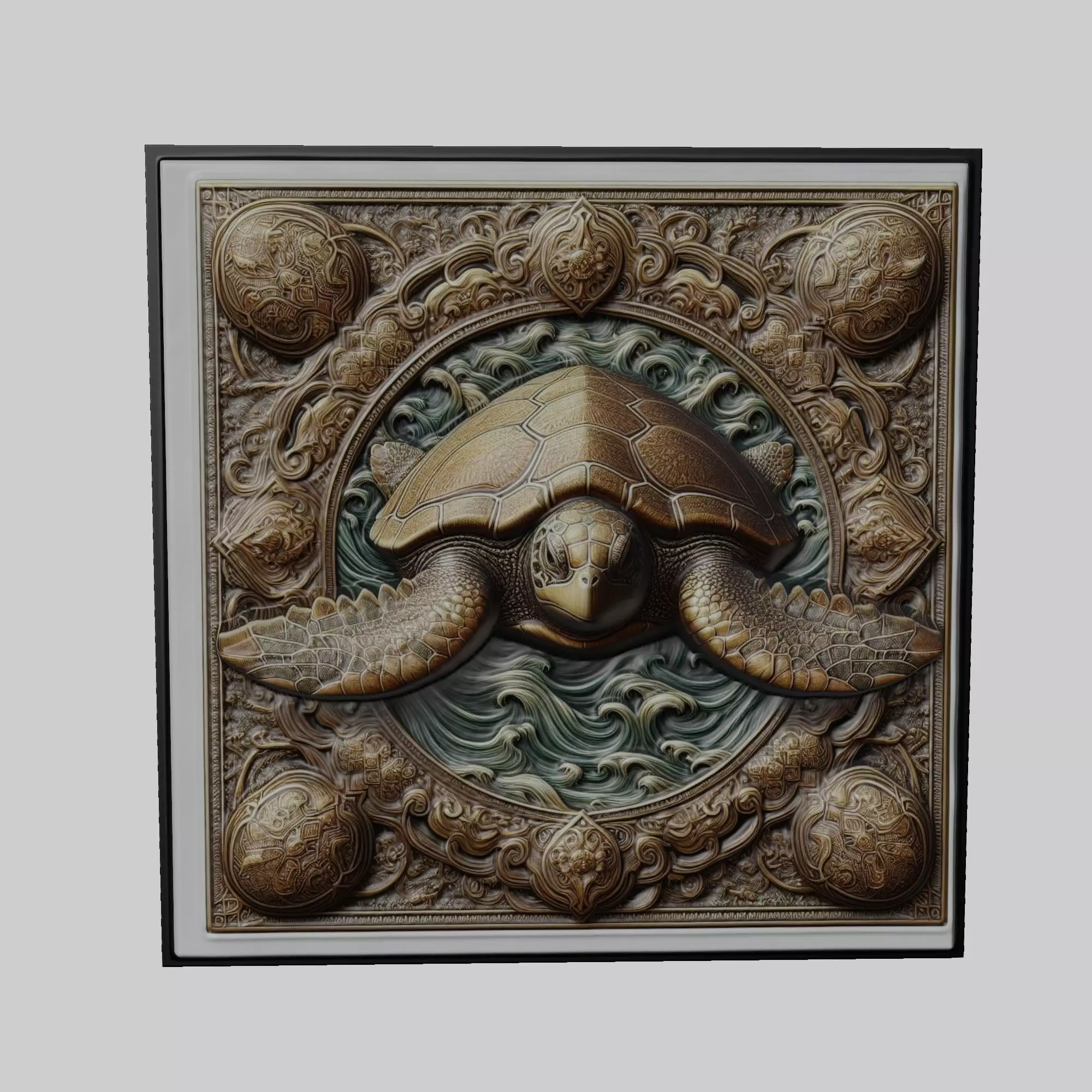 Sea Turtle Animal 3D print model_0