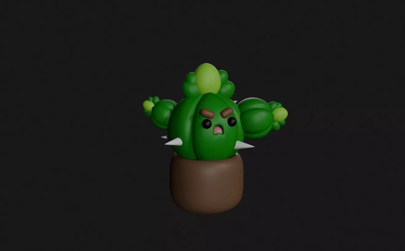 Cactus Kawaii 3D print model