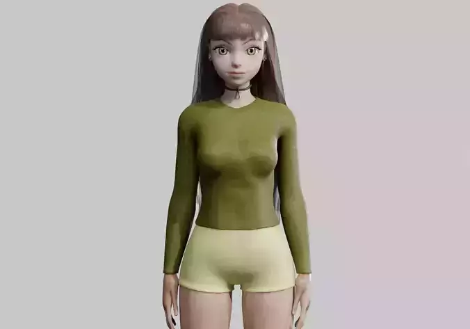 cute stylized woman V30372 