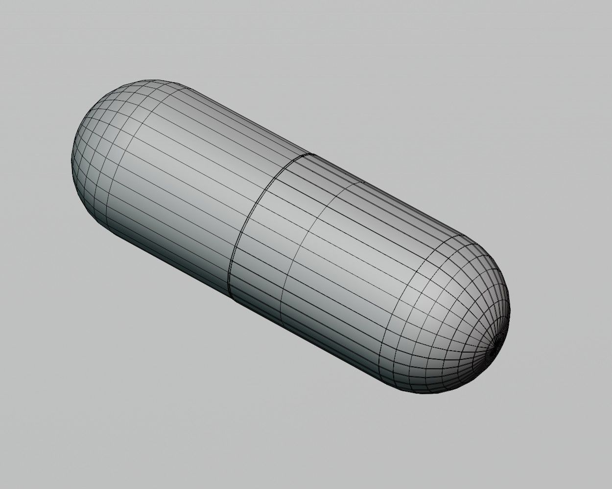 Capsule pill Low-poly 3D model_6