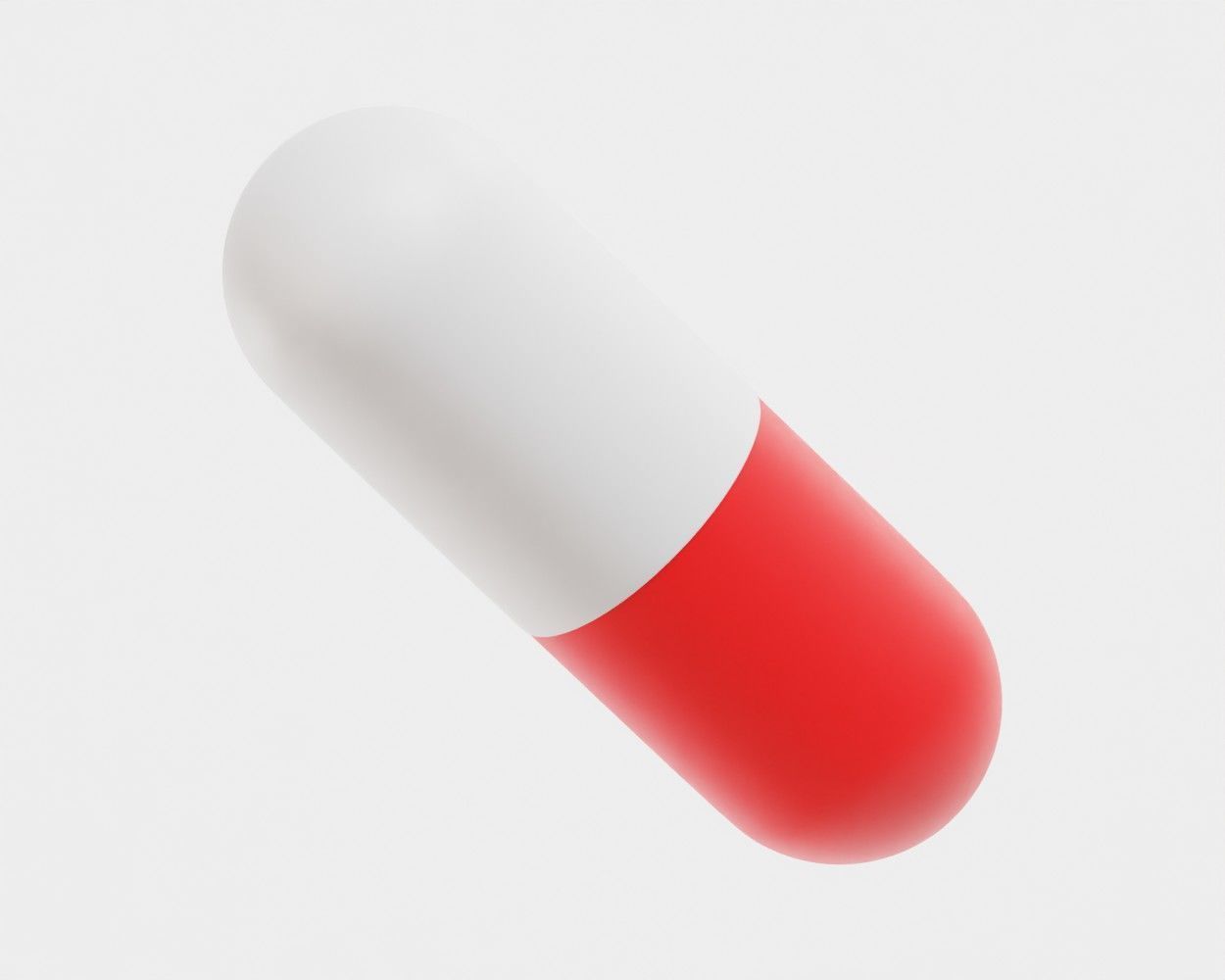 Capsule pill Low-poly 3D model_2