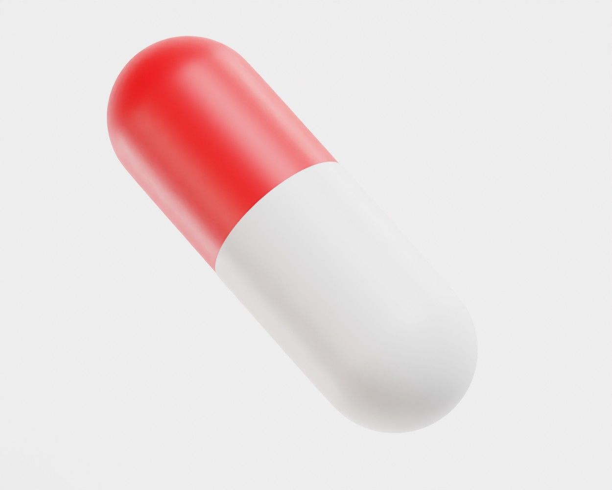 Capsule pill Low-poly 3D model_3