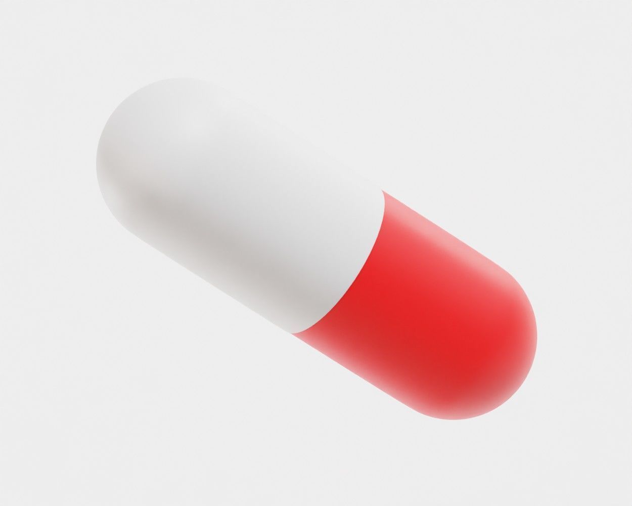 Capsule pill Low-poly 3D model_1