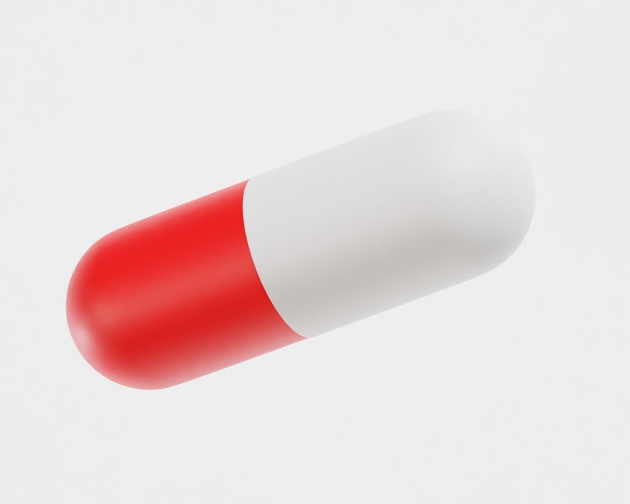 Capsule pill Low-poly 3D model_4