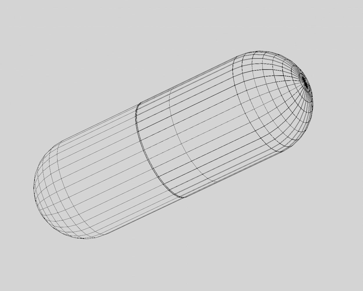 Capsule pill Low-poly 3D model_7