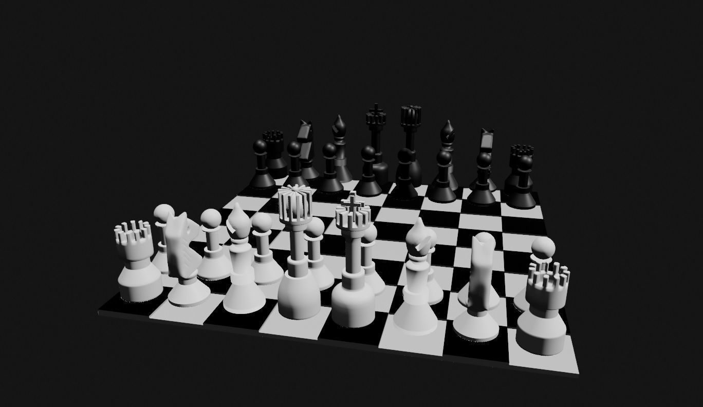 Chess Board 3D print model_1
