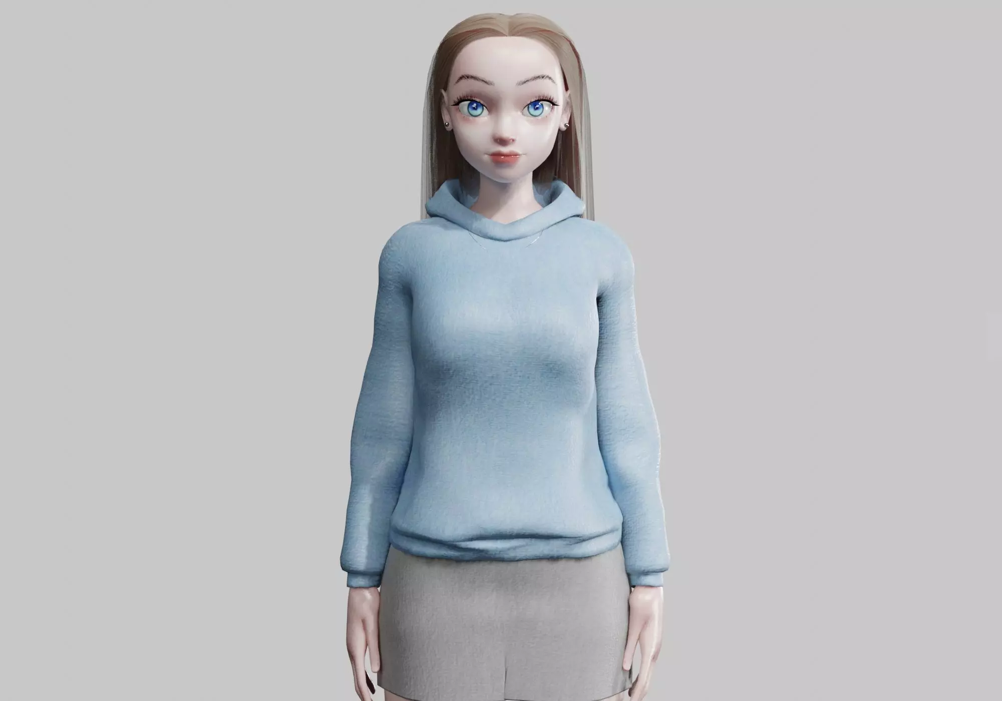 Basic classic woman V29758 Low-poly 3D model