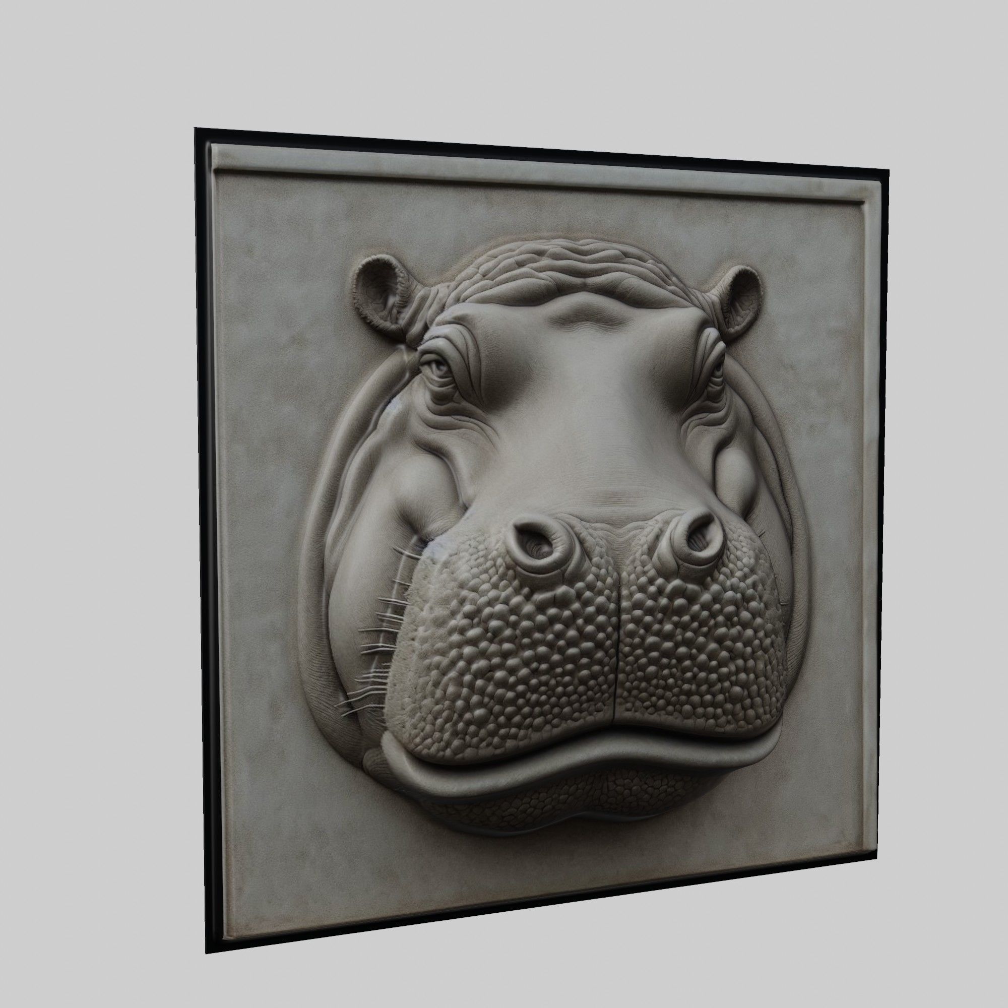 Hippopotamus Animal 3D print model_1