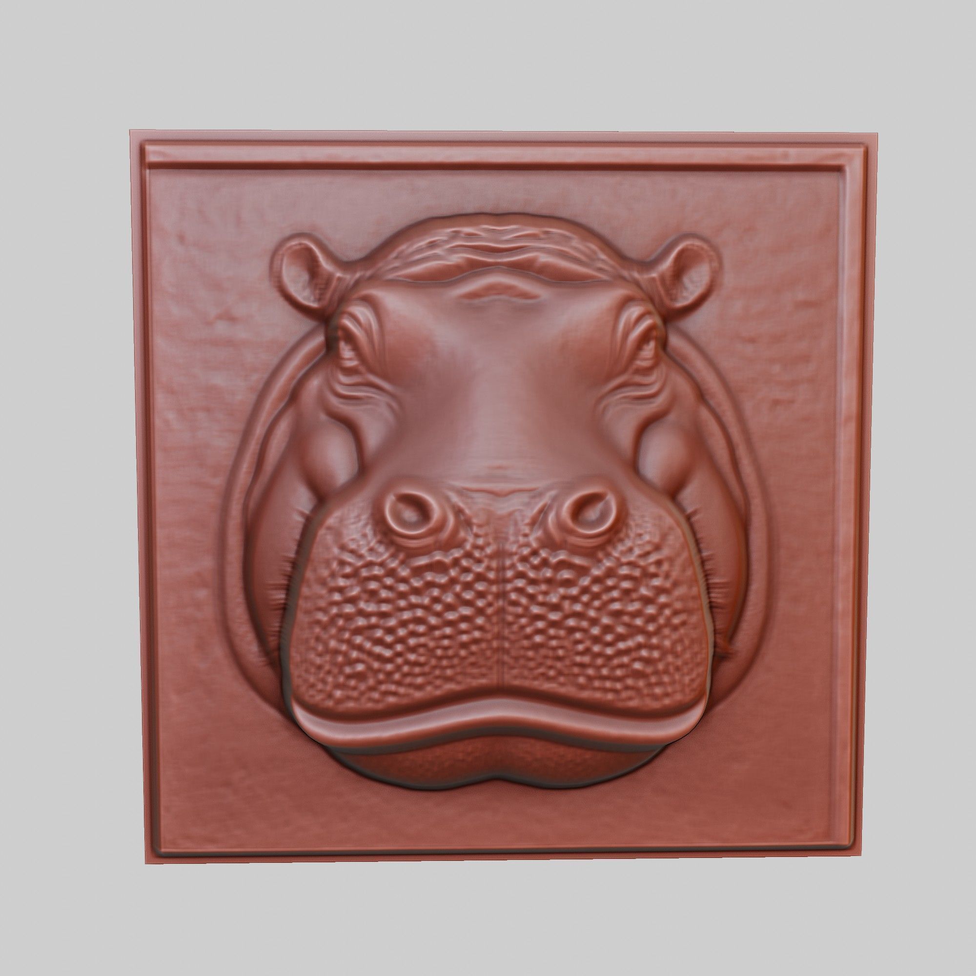 Hippopotamus Animal 3D print model_2