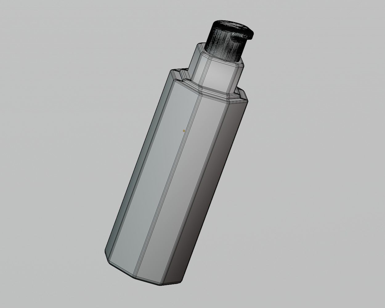 Foam Bottle 02 Low-poly 3D model_5