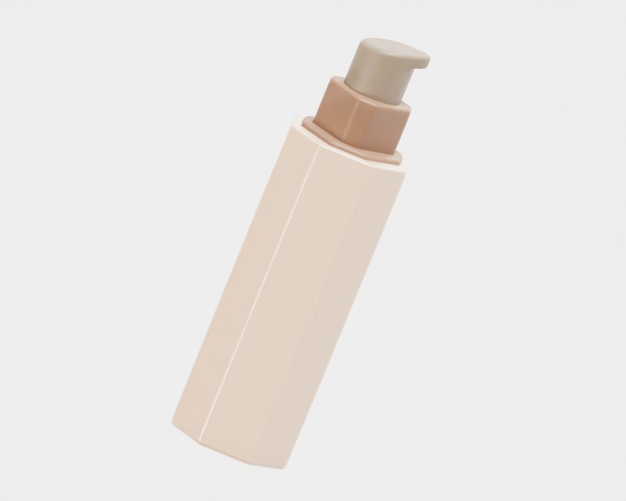 Foam Bottle 02 Low-poly 3D model_1