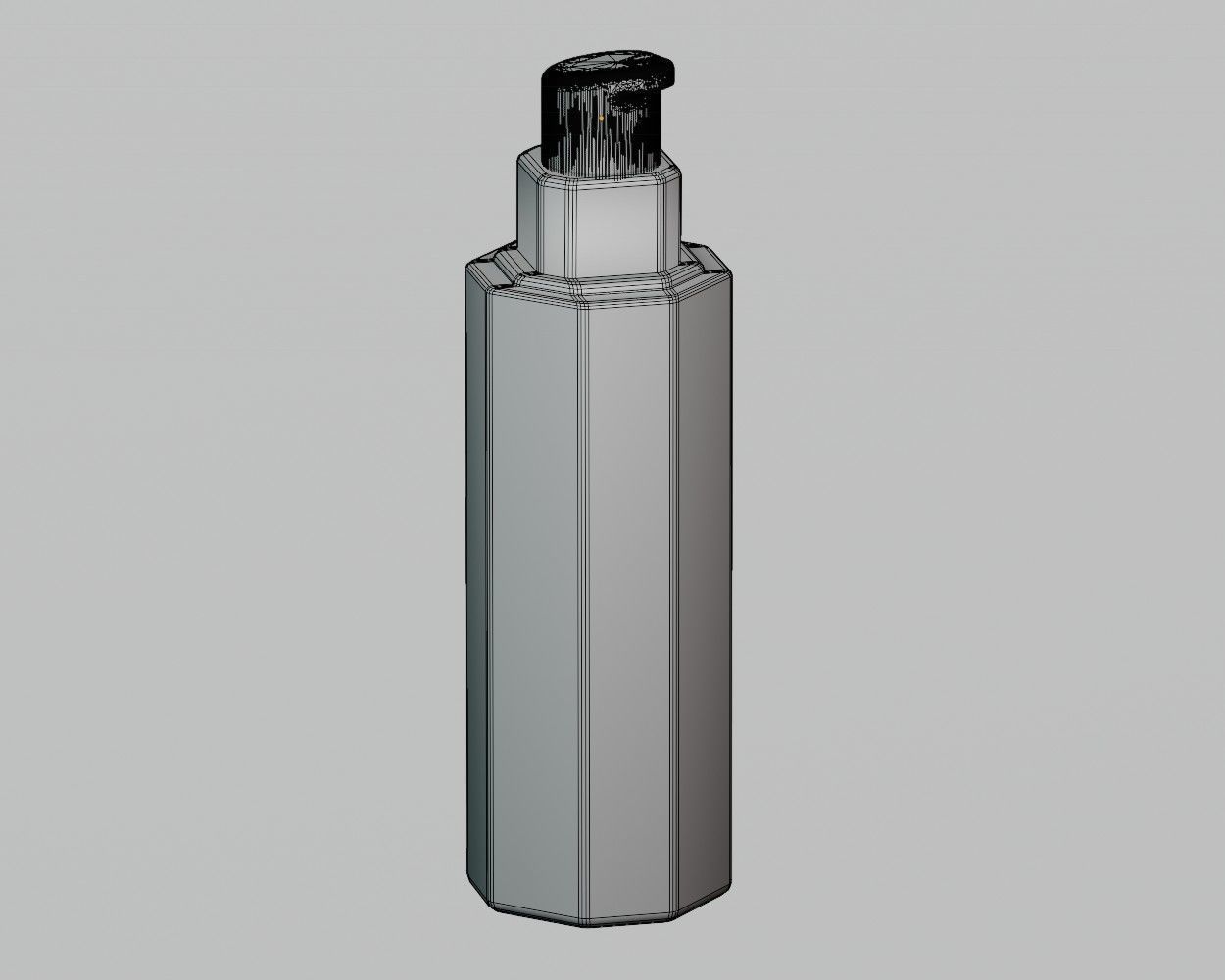 Foam Bottle 02 Low-poly 3D model_4