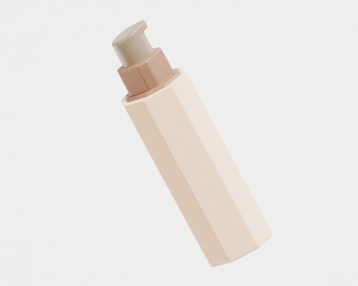 Foam Bottle 02 Low-poly 3D model_2
