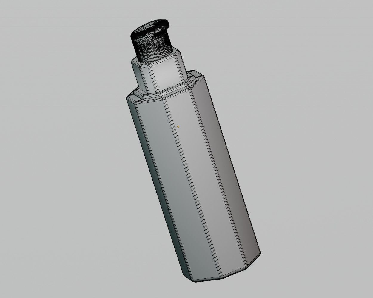 Foam Bottle 02 Low-poly 3D model_6