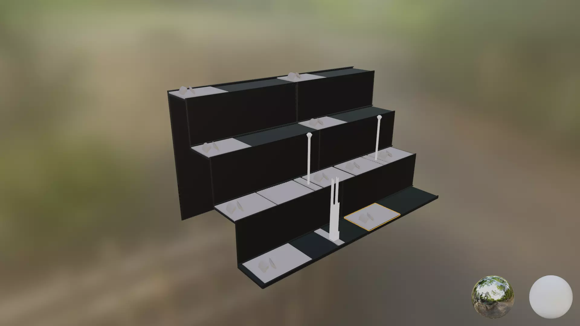 Stair Riser Stair Stand for Black Series for Detolf 4 Tier Stand 3D print model_0