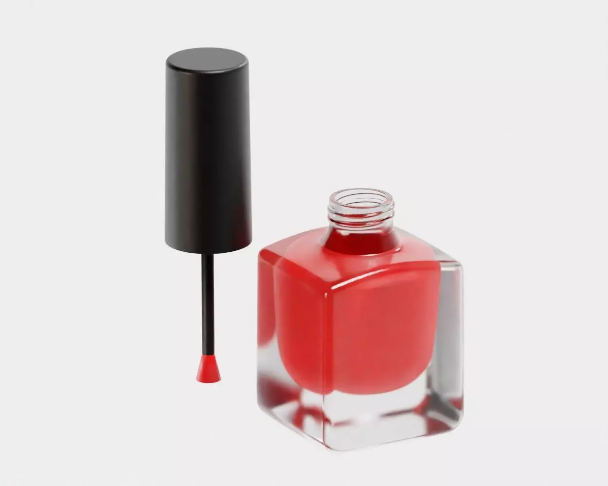 Nail Polish Bottle Low-poly 3D model_0