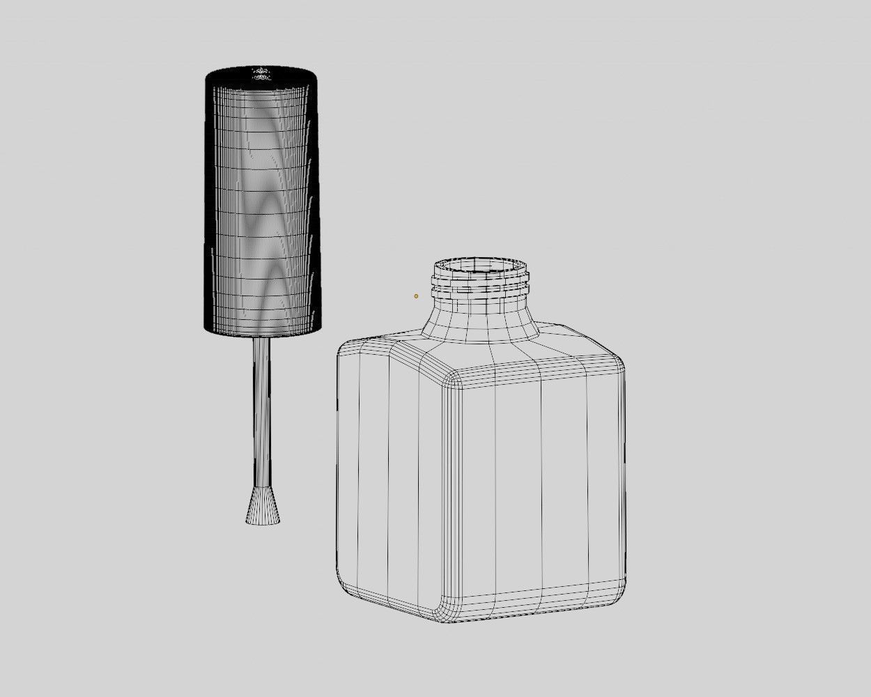 Nail Polish Bottle Low-poly 3D model_7