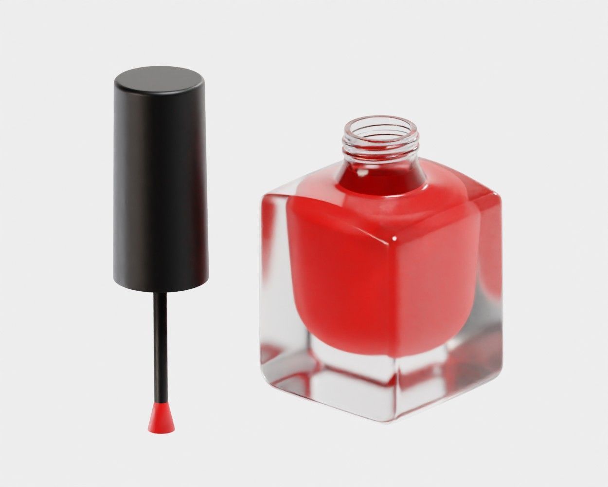 Nail Polish Bottle Low-poly 3D model_3