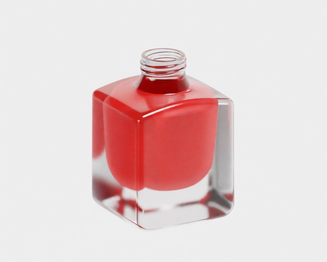 Nail Polish Bottle Low-poly 3D model_1