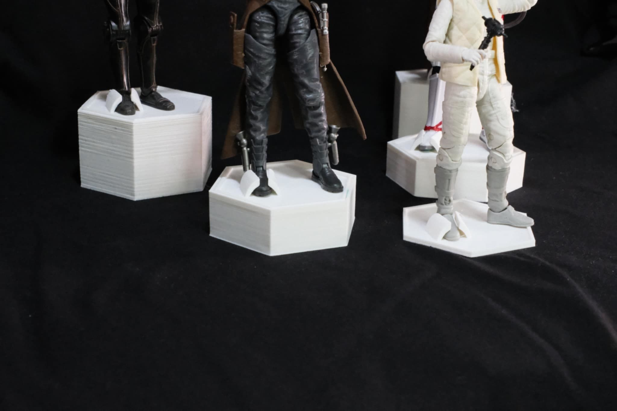 Hex Riser Hex Stand for Action Figures 3D print model_2