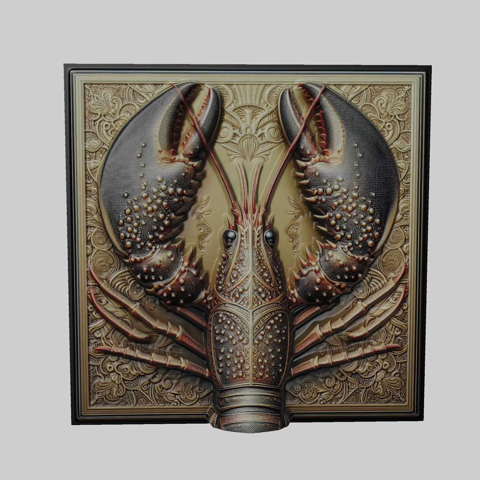 Lobster Animal 3D print model_0