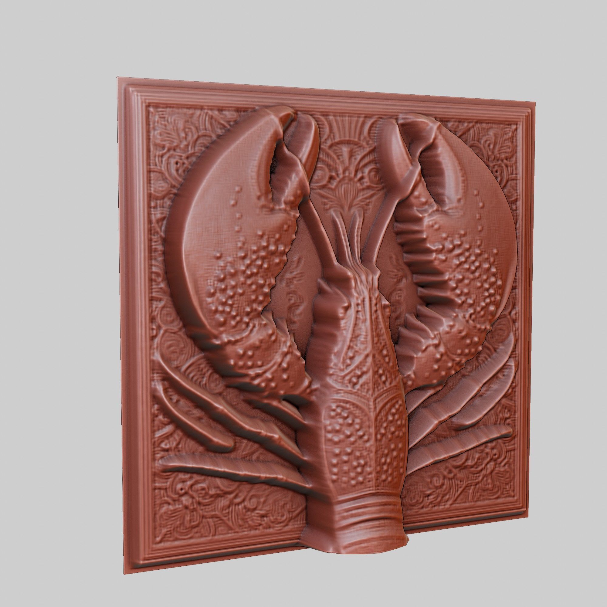 Lobster Animal 3D print model_3
