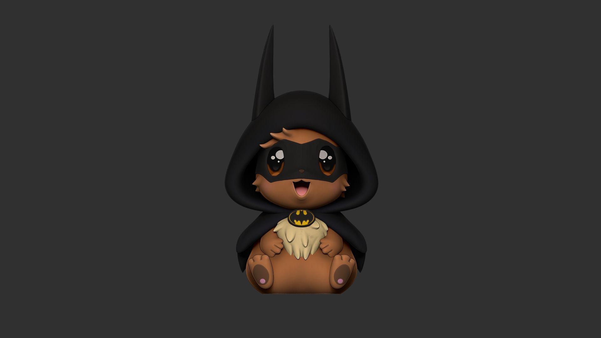 eevee batman style Free 3D print model_1