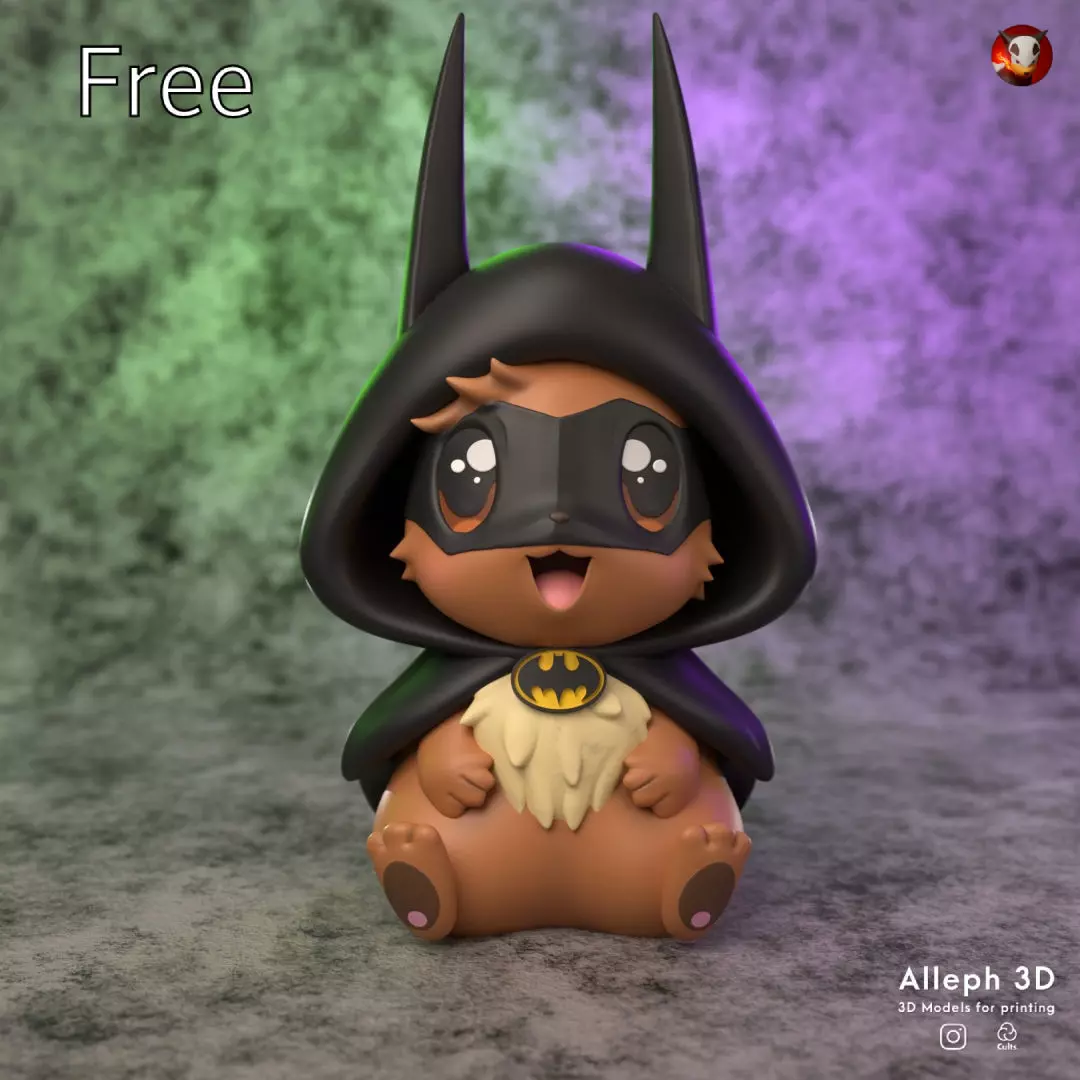 eevee batman style Free 3D print model_0