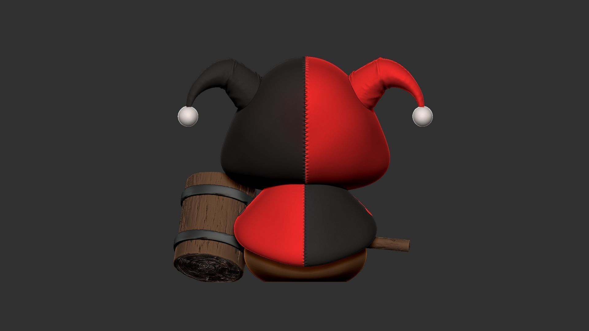 eevee harley quinn style 3D print model_5