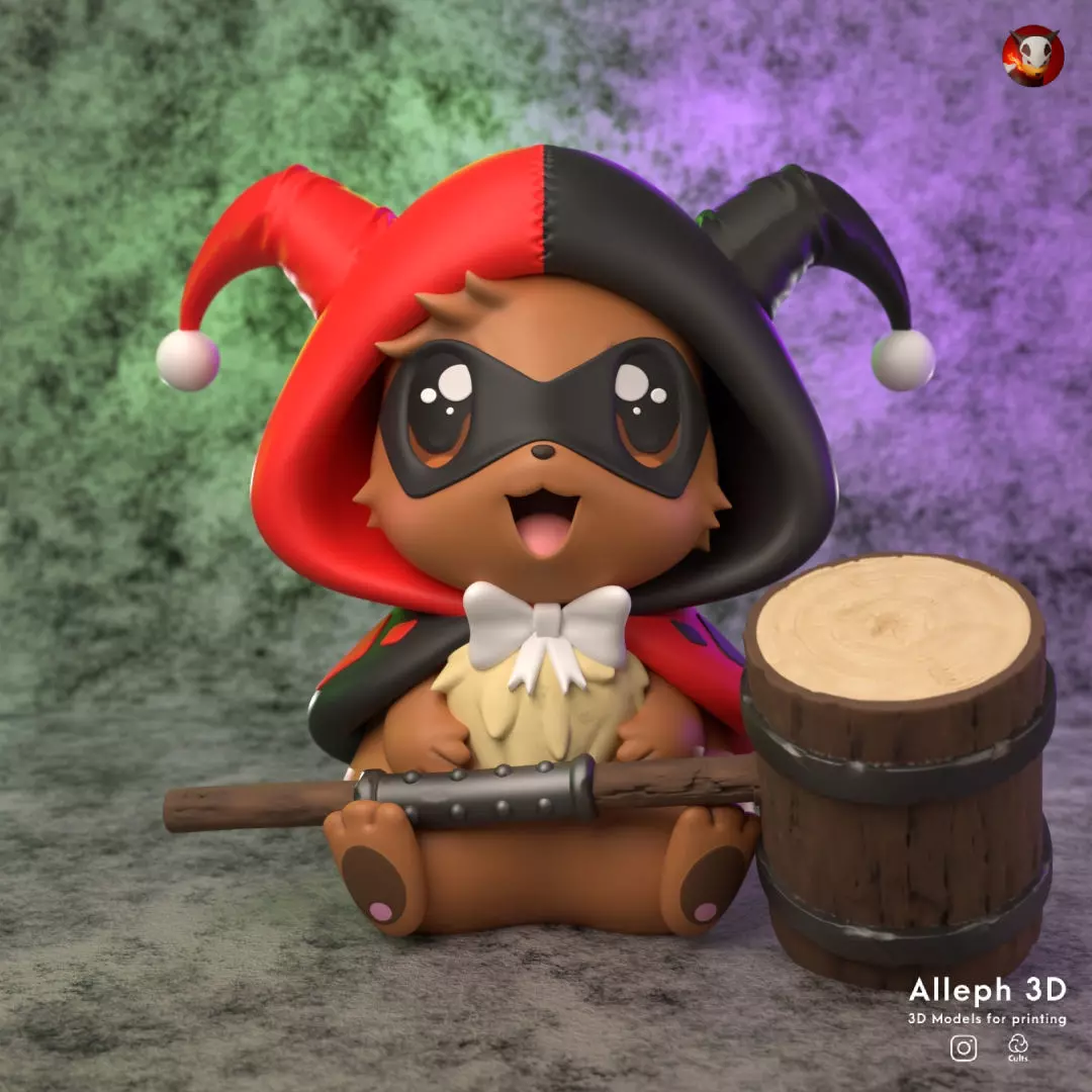 eevee harley quinn style 3D print model_0