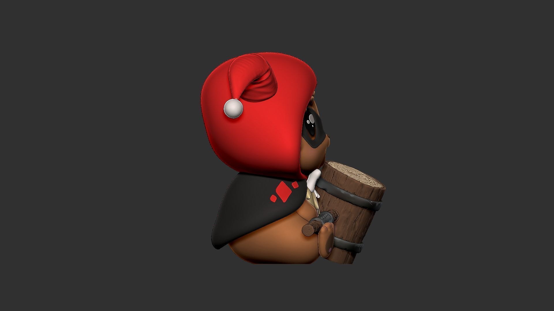 eevee harley quinn style 3D print model_7