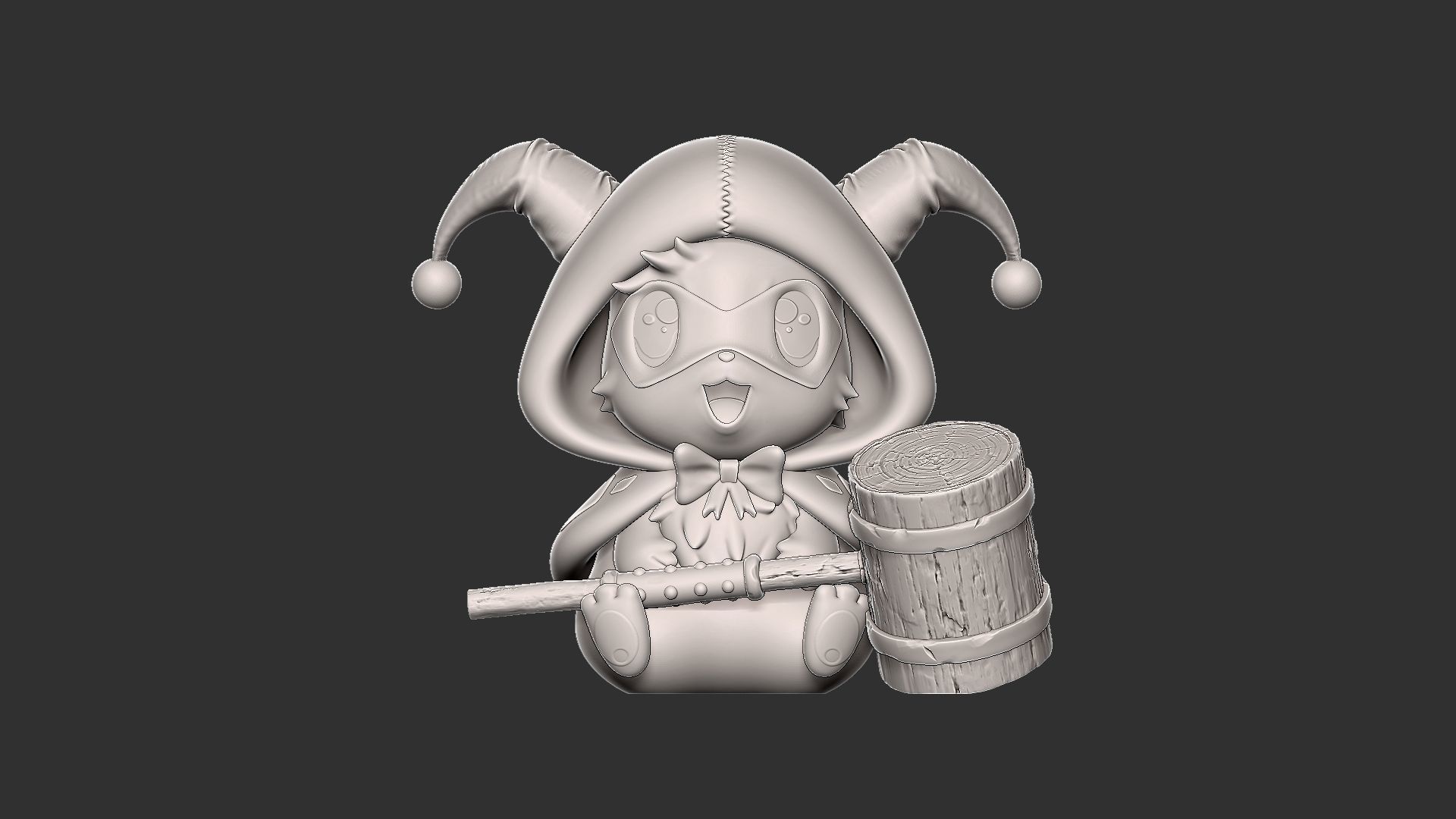 eevee harley quinn style 3D print model_2