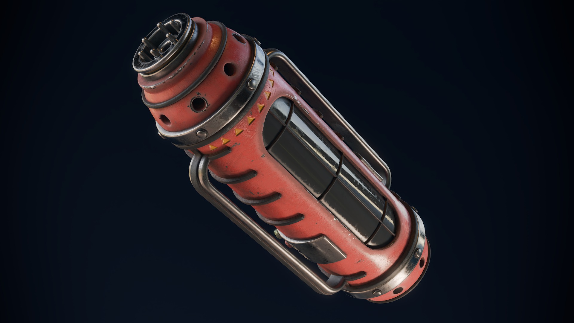 Radioactive Power Capsule Low-poly 3D model_3