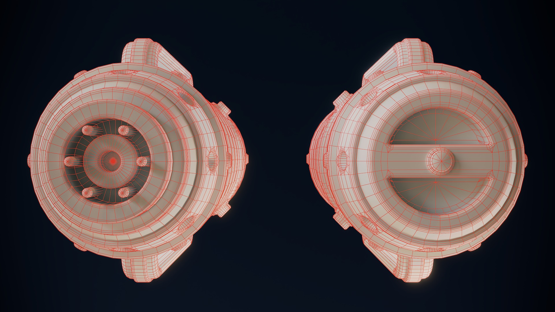 Radioactive Power Capsule Low-poly 3D model_10