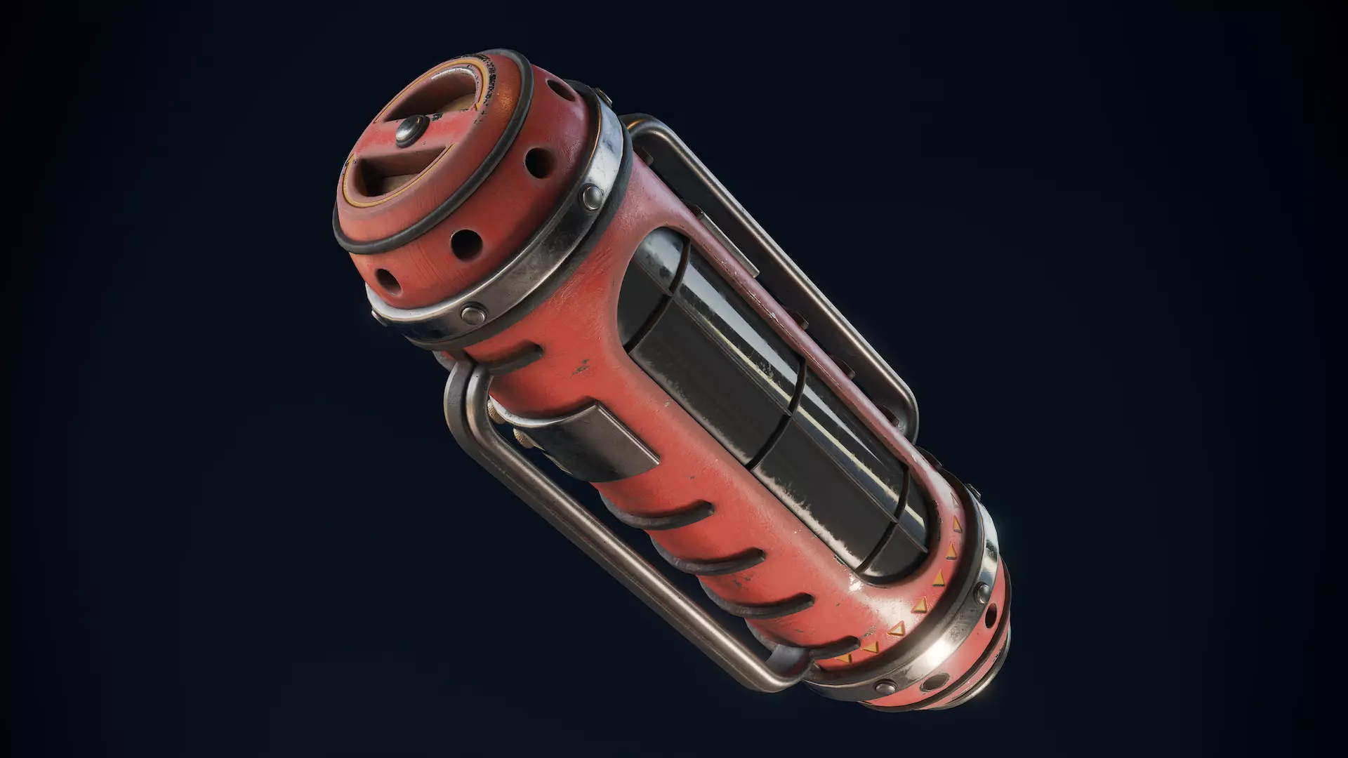 Radioactive Power Capsule Low-poly 3D model_0