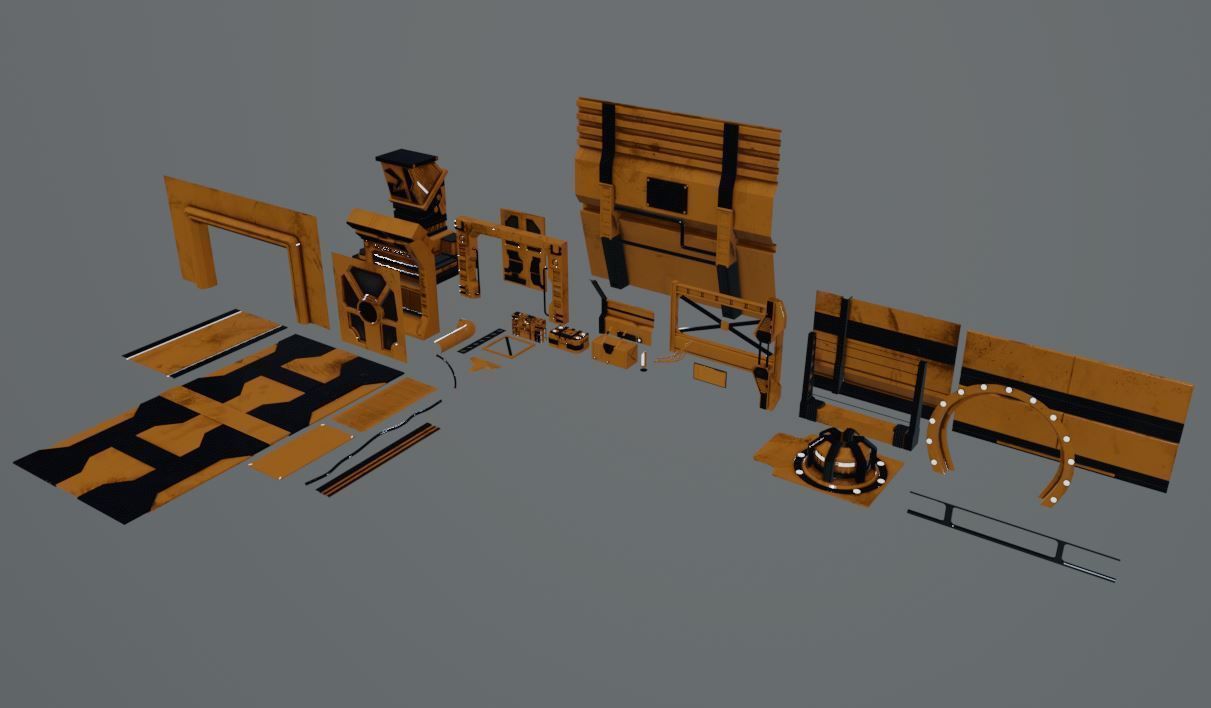 Scifi Environment Pack Low-poly 3D model_9