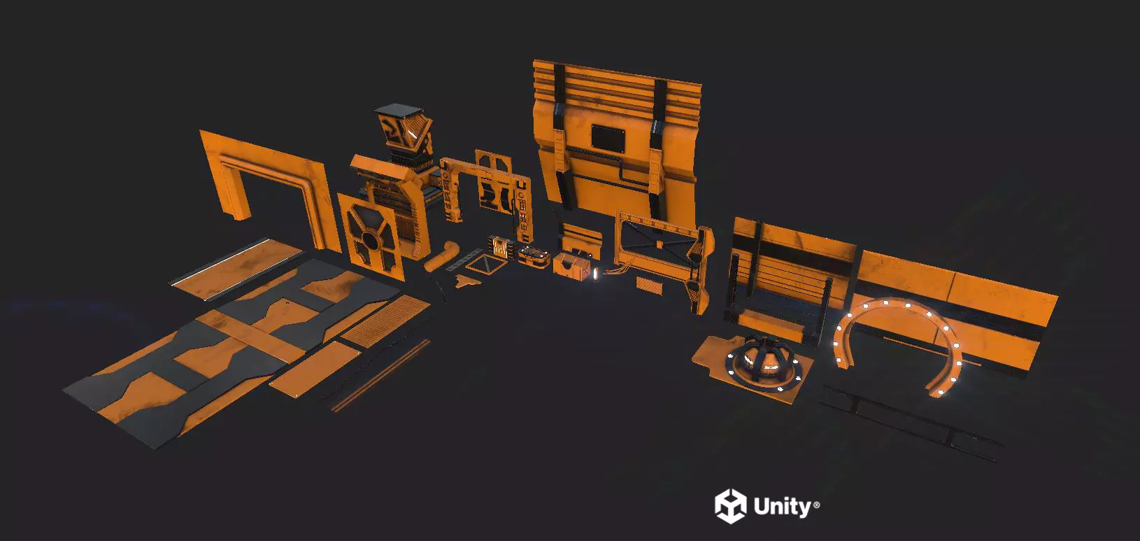 Scifi Environment Pack Low-poly 3D model_0
