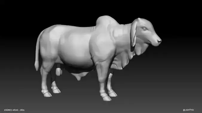 Bull - Highpoly Sculpture 3D model