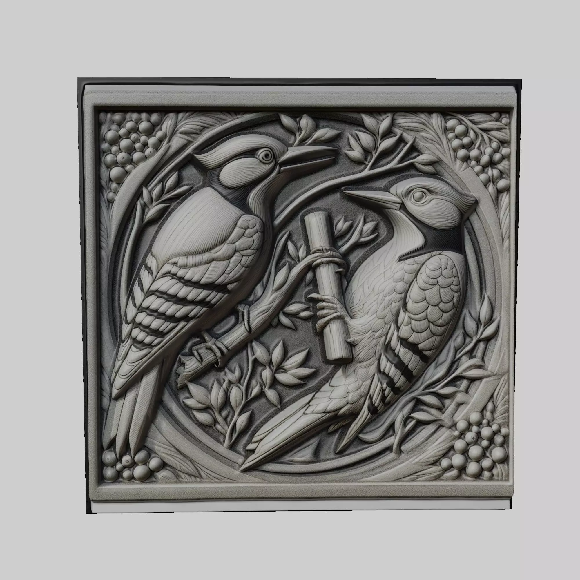 Woodpecker Animal 3D print model