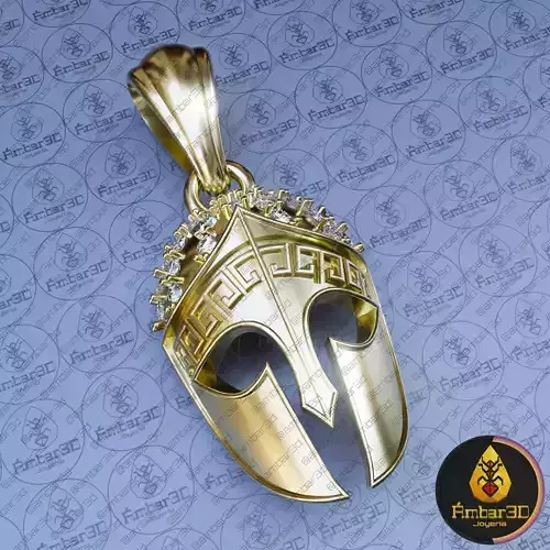 Luxurious Spartan Helmet Pendant