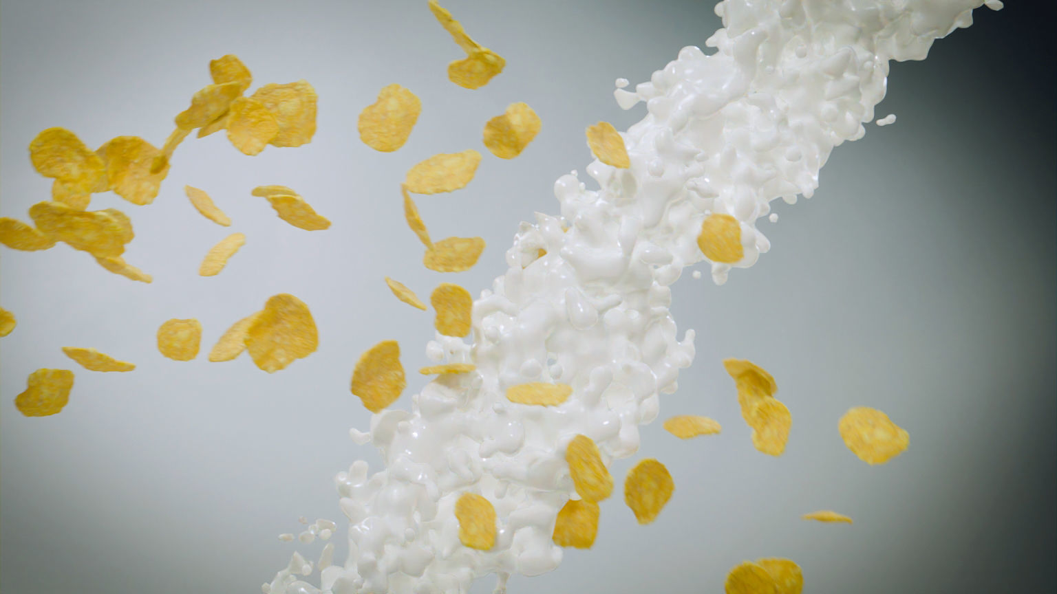 Cornflakes with Milk Low-poly 3D model_6