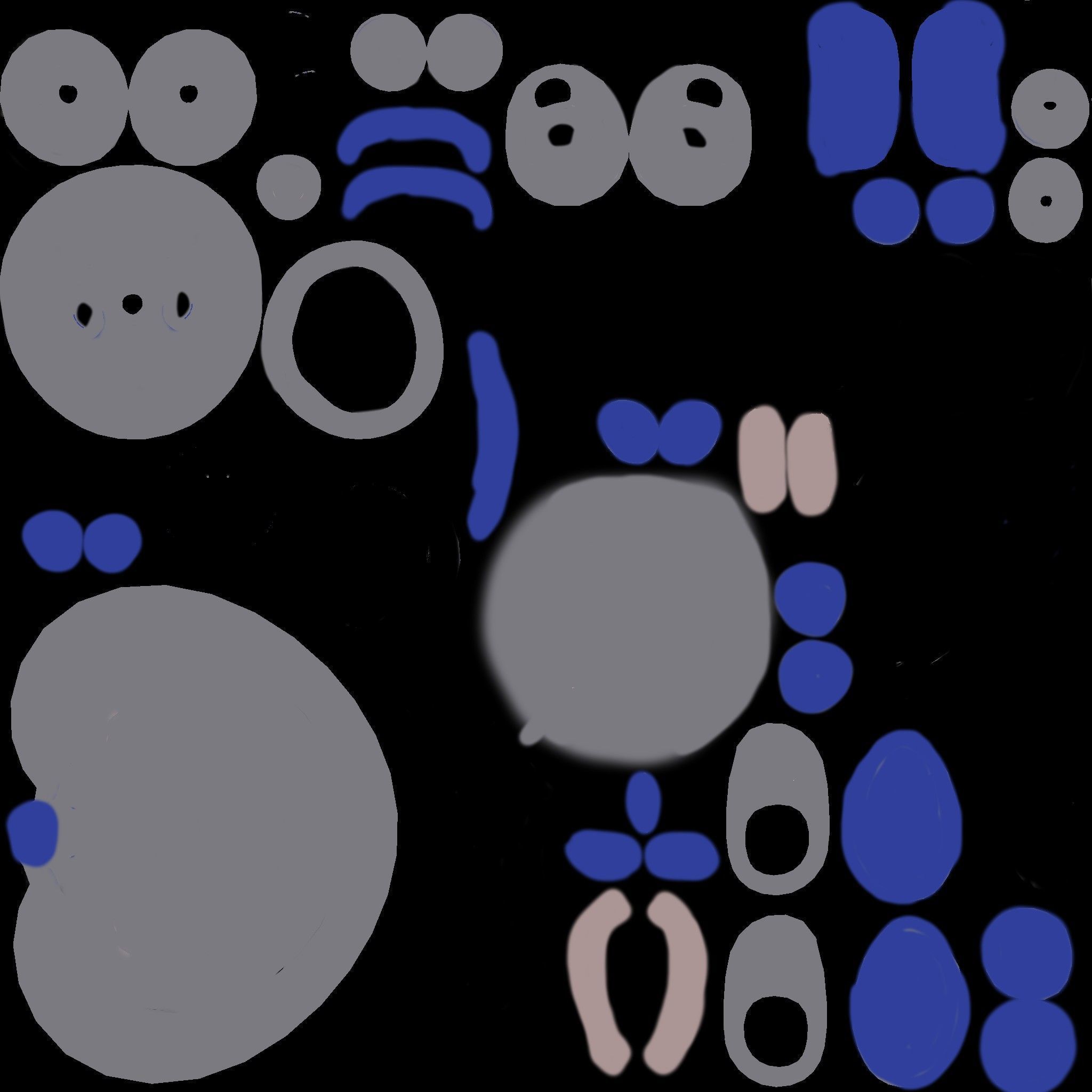 blue knight Low-poly 3D model_10