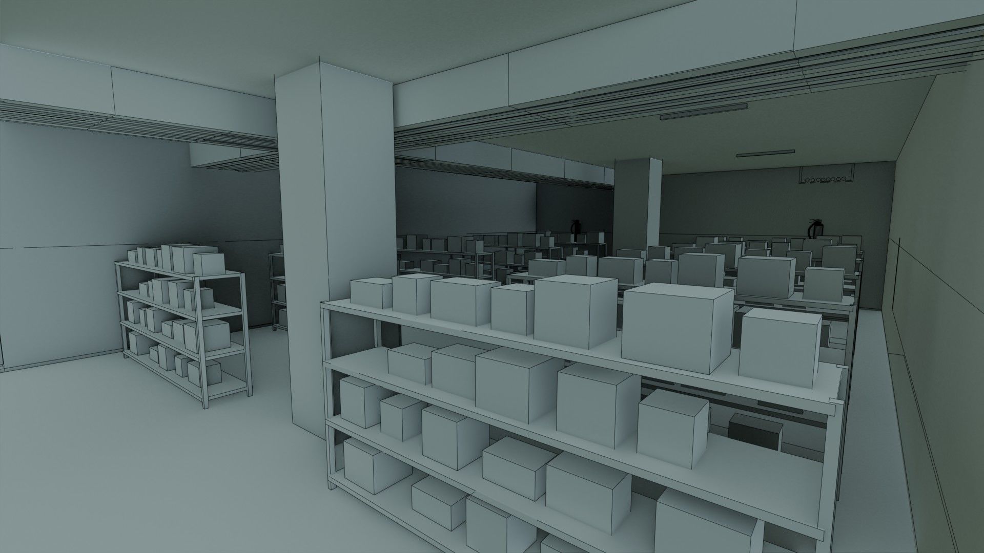 Basement Area - Game Ready - PBR Low-poly 3D model_24