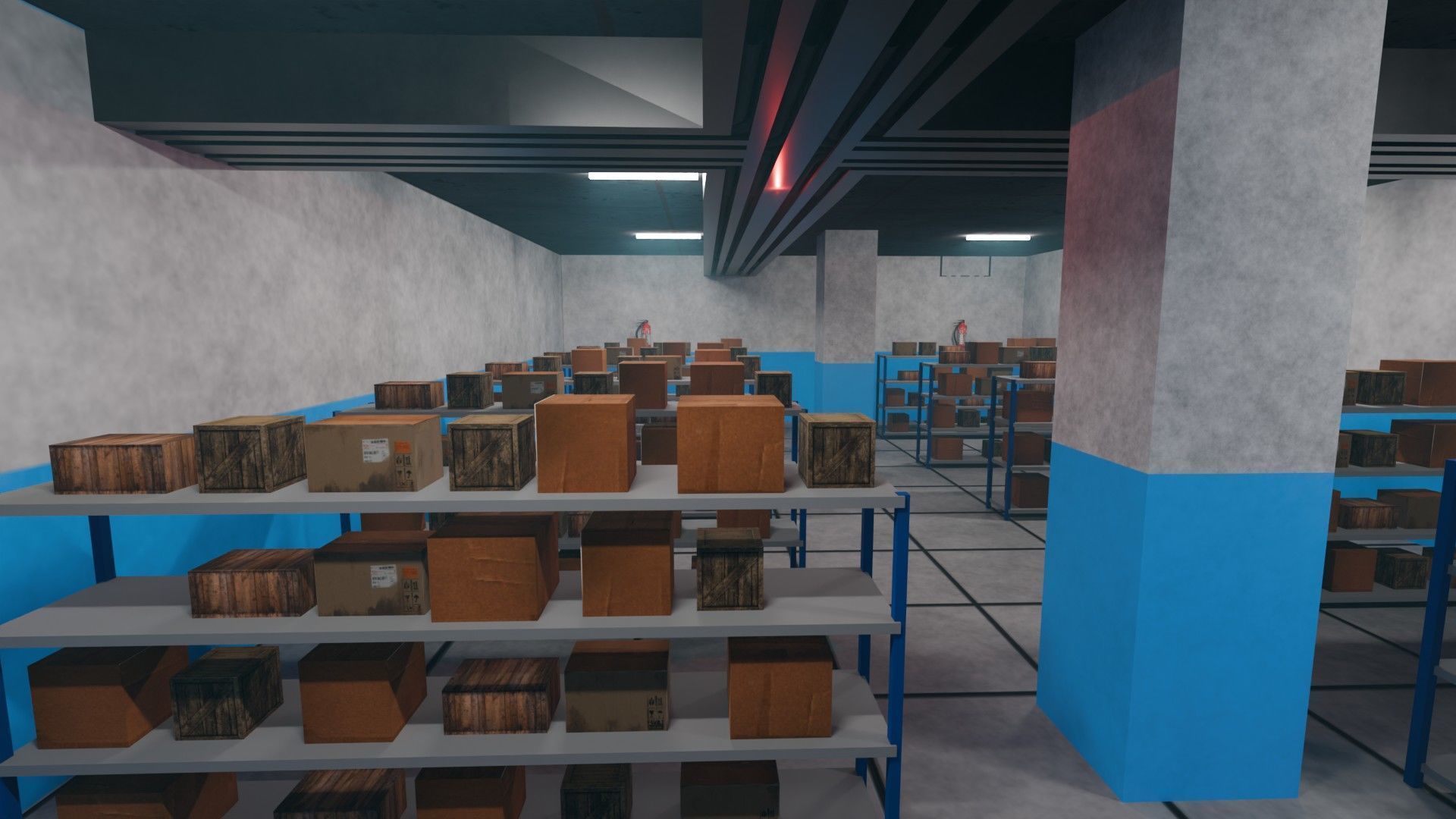 Basement Area - Game Ready - PBR Low-poly 3D model_8