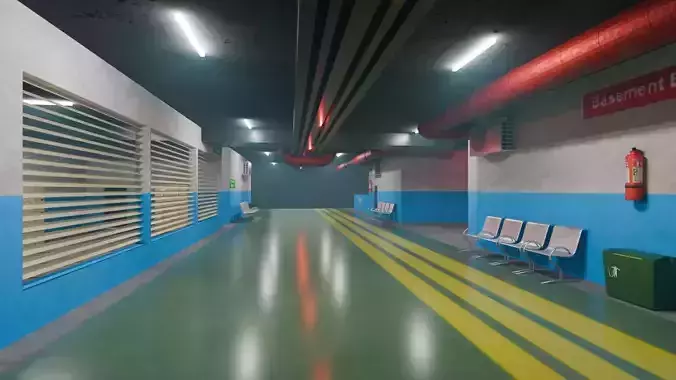 Basement Area - Game Ready - PBR