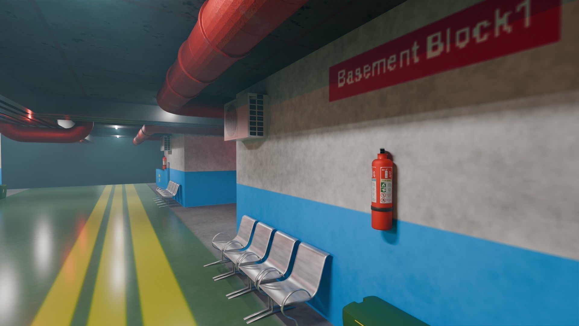 Basement Area - Game Ready - PBR Low-poly 3D model_10