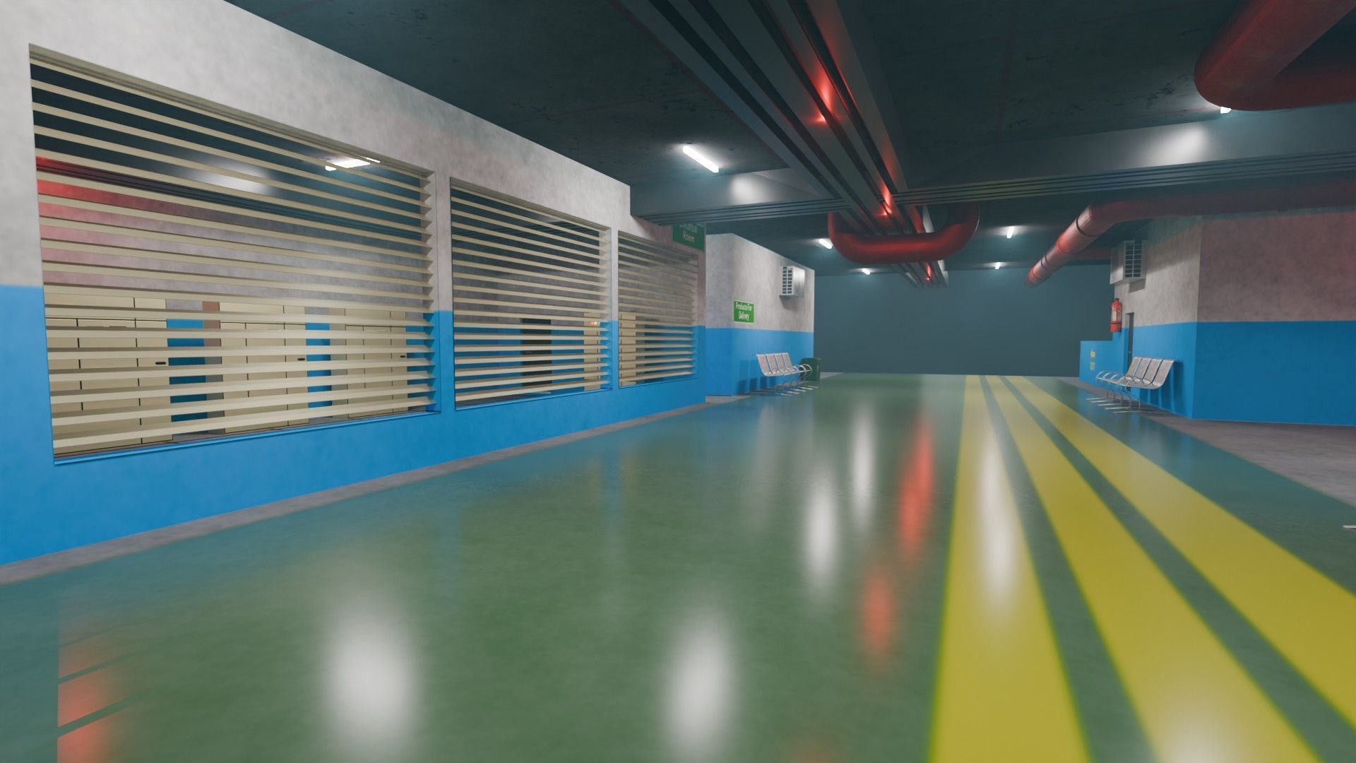 Basement Area - Game Ready - PBR Low-poly 3D model_4