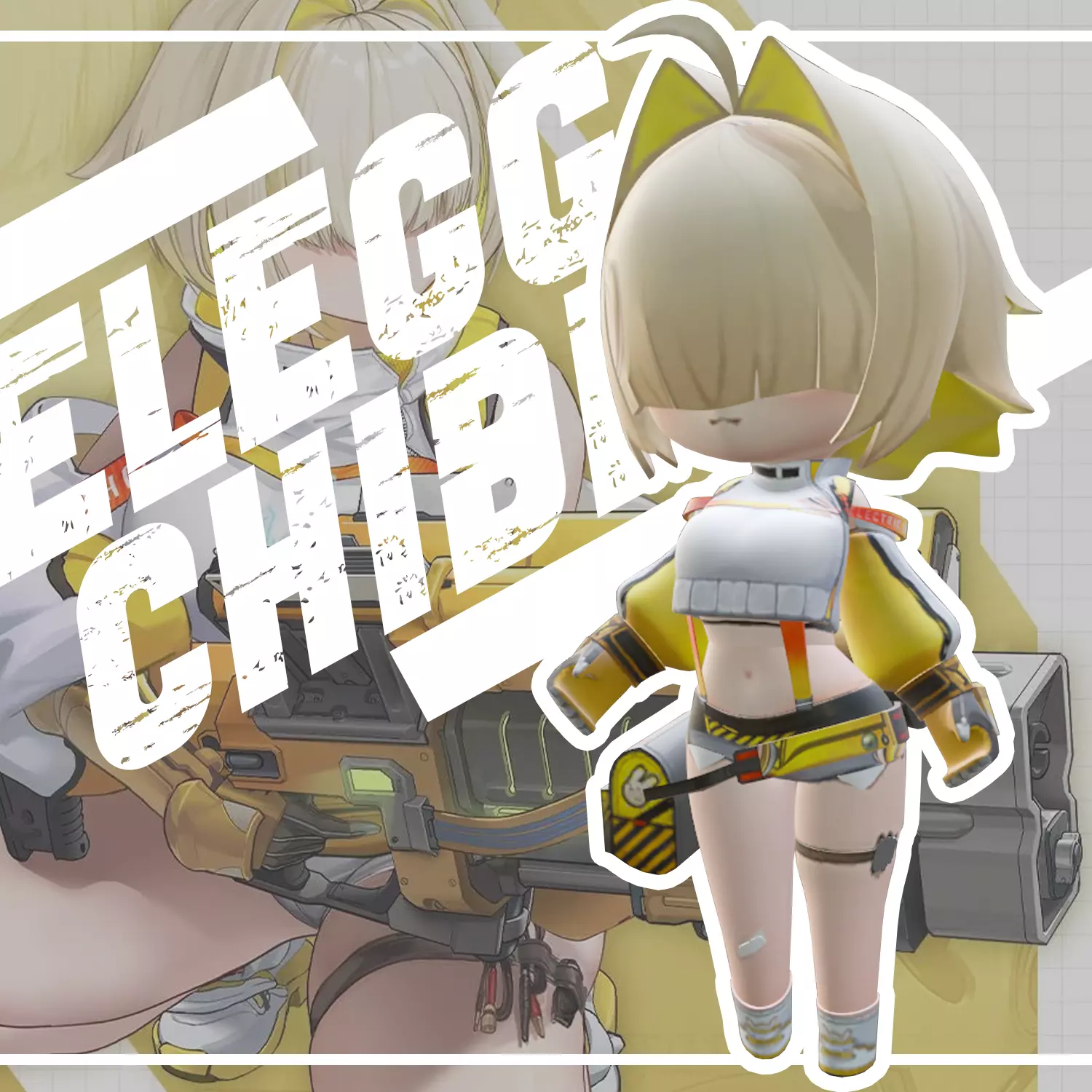 Elegg Chibi figure - Nikke 3D print model_0