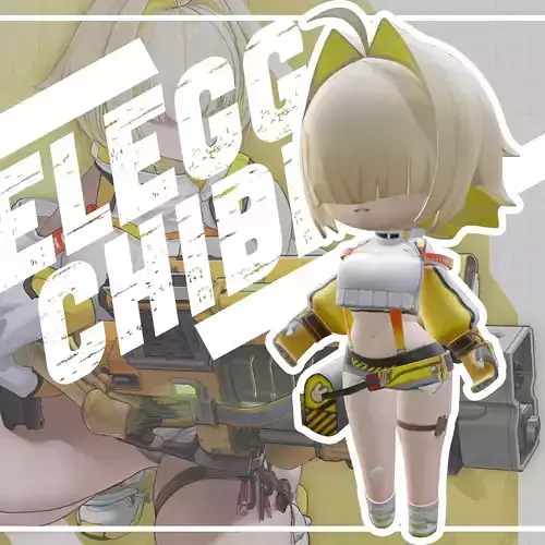 Elegg Chibi figure - Nikke 3D print model