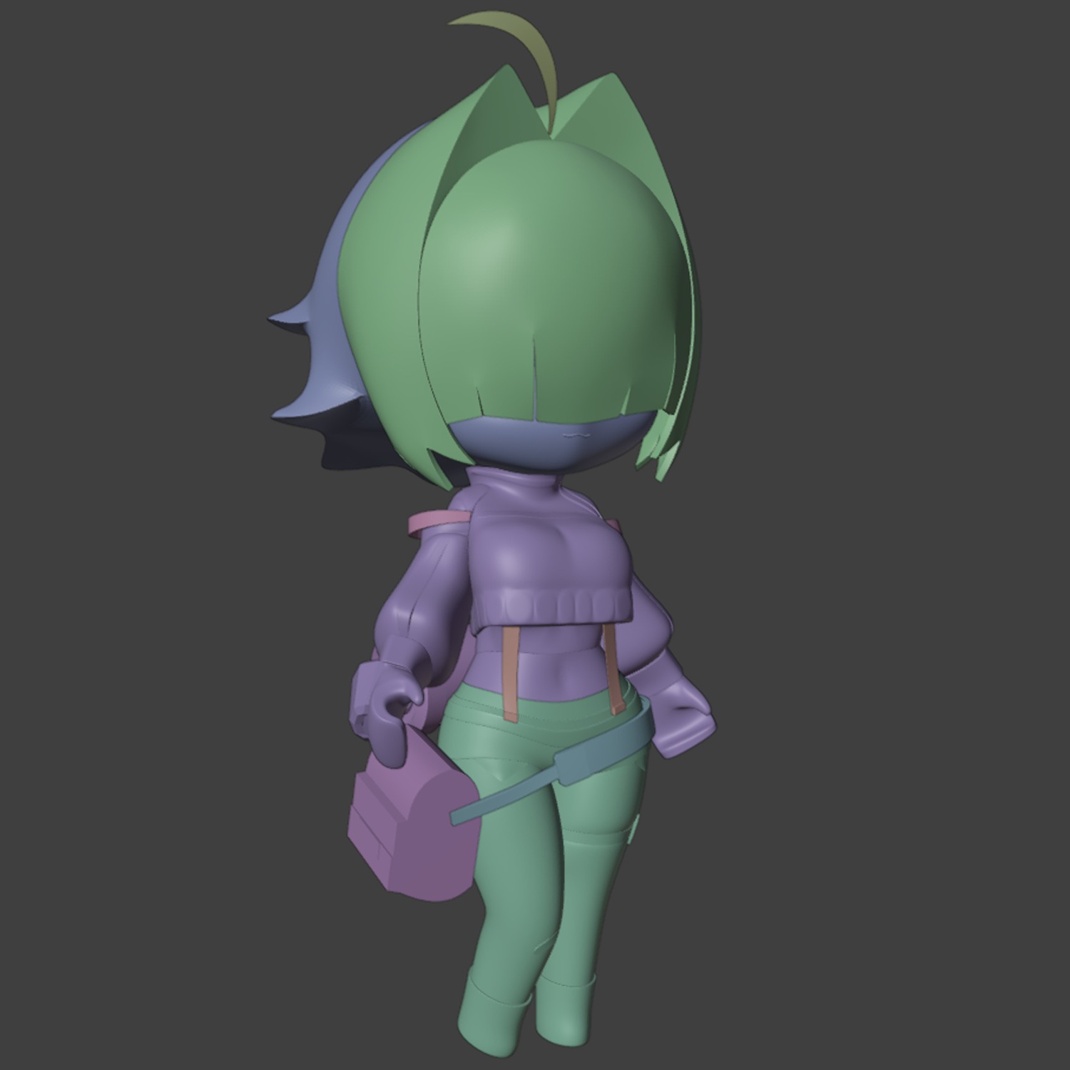 Elegg Chibi figure - Nikke 3D print model_3